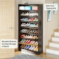 thumbnail image 5 of Tribesigns Shoe Cabinet, 9 Tiers 40-45 Pairs Heavy Duty Wood Freestanding Shoe Storage Cabinet, 5 of 7