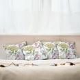 thumbnail image 4 of Ambesonne Floral Throw Pillow Cover 4 Pack, Rose Petals Sakura Lily, 18", Fern Green Pale Pink, 4 of 5