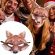 thumbnail image 5 of Fox media mascarilla disfraces EVA animal máscara cosplay accesorio para Halloween carnaval Masquerade (amarillo), 5 of 5