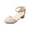 White, variant on REDARER Girls Dress Shoes Girls High Heel Sparkly Flower Shoes Closed Toe Ankle Strap Girl for Kids Formal Wedding Party Birthday,12-12.5 Years