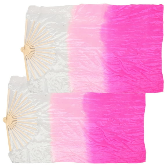 Veil Dancing Fans Belly Fan Silk Fan Folding Fan Lengthen Bamboo Cloth Fitness