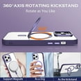 thumbnail image 6 of Case for iPhone 13 Pro Max,  [Compatible with Magsafe] with 360° Rotatable Ring Holder Kickstand, Slim Translucent Men Women Shockproof Protective Phone Cover 6.7 Inch, Purple, 6 of 18