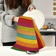 thumbnail image 5 of Kitchen Dish Towels, Colorful Wooden Kitchen Towels Set of 4 Super Soft Absorbent Dish Towels Set Microfiber Polyester Kitchen Dish Cloths Decorative Tea Towels, 28"x18", 5 of 7