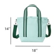 thumbnail image 2 of Road Trip Canvas Tote Lightweight Travel Bag with Top Handle & Detachable Shoulder Strap Reusable Grocery Shopping Bag, Top Zipper Closure, Daily Essentials, 2 of 5