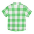 thumbnail image 2 of Dailycode Small Short Sleeve Button Down Shirts Green White Gingham Casual Shirt 3-10 Years, 2 of 9