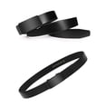thumbnail image 2 of Catelles Men's Automatic Buckle Black Cowhide Leather Belt - 1.38" Width, Fits 37-39" Waist, Toothless Design, Wear-Resistant & Comfortable, Gift Box Included, 2 of 11