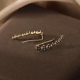 thumbnail image 6 of Solid 925 Sterling Silver 7 Crystals Cuff Earrings Climber for Women Crawler Earrings Wraps, 6 of 13