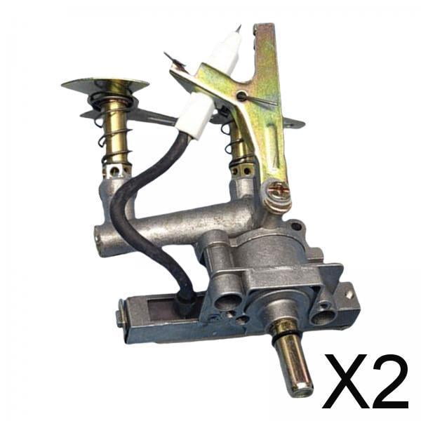 Rociador De Llama Con 2 Lanzadores, Fácil Instalación, Suministros Duraderos, Válvula De Gas Para Parrilla De 0,7 Cm A 1,3 Cm 2 piezas