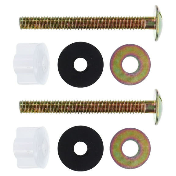 Hemoton 2pcs Universal Toilet Tank To Bowl Bolt Kit Heavy Duty Bolts Toilet Bolts With Waterproof Washers Gasket And Nuts Easy To Install