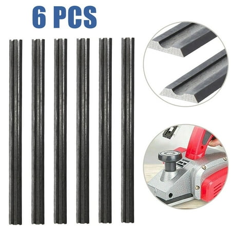 

6pcs CarbonPlaner Blade 82x5.5x1mm Reversible Wood Planer for Woodworking