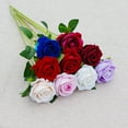 thumbnail image 1 of Cascada de pared de rosas de franela de una sola perla, simulación de flores falsas, arreglo floral, decoración del hogar, 1 of 4