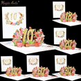 thumbnail image 2 of Tarjeta de aniversario emergente, tarjetas de felicitación 3D para cumpleaños y boda, 1er, 10, 28, 21, 30, figura de número, 2 of 5