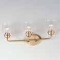 thumbnail image 4 of -Bath Vanity Light-Bell Shaped Glass Shades-10.5 Inches High-Heritage Finish-3 Bulb Count Maxim Lighting 12263Cdhr, 4 of 5