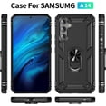 thumbnail image 2 of A14 Case for Samsung A14 5G Case Galaxy A14 Phone Case, Military Grade Protective A14 Cases Cover with Ring Magnetic Kickstand for Samsung Galaxy A14 5G - Black, 2 of 12