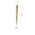 thumbnail image 5 of Twisted Icicle Ornament Christmas Tree Glitter Spiral Strip Hangings for Holiday Party Wedding Accessories, 5.1 Inch (Gold,12 Pieces), 5 of 7