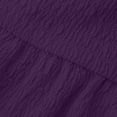 thumbnail image 6 of ZHYou Summer Short Sleeve Dresses for Women Flowy Ruffle Hem Lightweight Plus Size V Neck Cute Dresses,Purple,Size S, 6 of 7