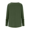 thumbnail image 6 of Aboser Womens Fall Long Sleeve Shirts with Thumb Hole Casual Crewneck T-Shirt Loose Fit Basic Tees Solid Color Tops Comfy Soft Tshirts Army Green S, 6 of 6
