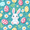 Cartoon Easter Bunny, variant on FORMRS Womens Canvas Tote Bag with Zipper Inner Pocket Shoulder Handbag, Blue Easter Bunny