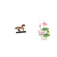 thumbnail image 1 of Figura de caballo en miniatura, escultura de resina, estatua de animal, de pared, adorno coleccionable, ideal para dormitorio, sala de estar, 1 of 8