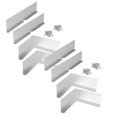 thumbnail image 1 of Oleegame 2PC Sink Drain Filter Cover Gutter Valley Splash Guard Gutter Splash Guard Heavy Rain Silver, 1 of 8