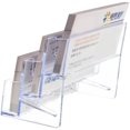 thumbnail image 3 of Soporte para tarjetas de visita, organizador de soporte de tarjetas de plástico de 3 niveles, soporte para tarjetas transparente para oficina, capacidad para 180 tarjetas (2), 3 of 6