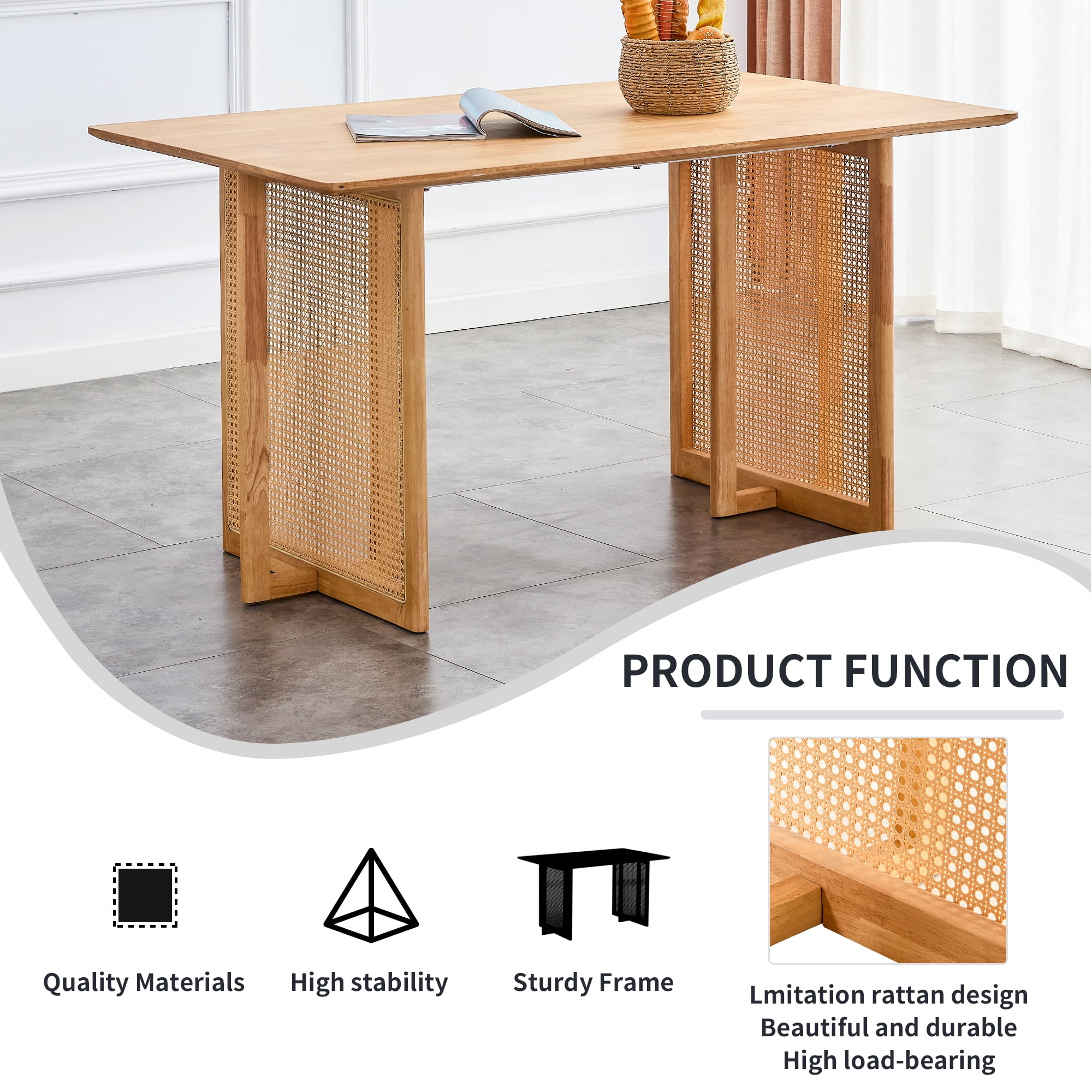 Kadyn Wooden Dining Table, Dining Room Table for Office, Kitchen Dining Table for Dining Room, Oak Kadyn Wooden Dining Table, Dining Room Table for Office, Kitchen Dining Table for Dining Room, Oak