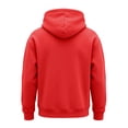 thumbnail image 5 of Fleece Hoodie Men Basic Plain Pullover Cotton Blend Oversized Red S, 5 of 7