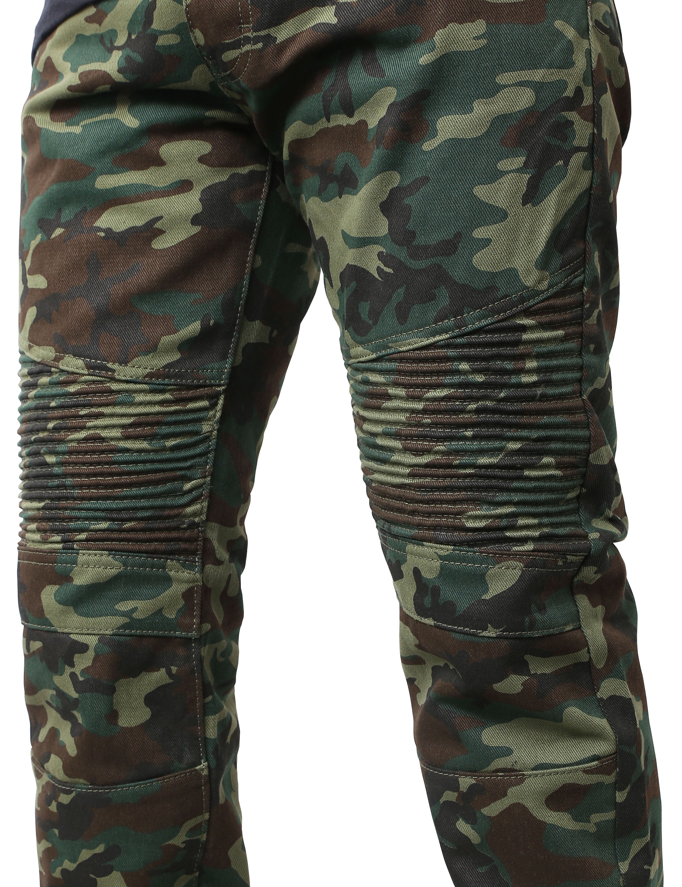 Ma Croix Mens Biker Jeans Slim Straight Fit Denim Distressed Zipper Pants - image 5 of 6