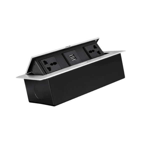 Regleta de enchufes integrada Strade Fareast Limited para escritorio 2 puertos de carga USB