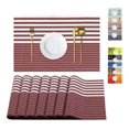 thumbnail image 1 of Mantel Individual Lavable Antideslizante 8 Piezas Color Rojo Raya JT010129-04, 1 of 7