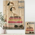 thumbnail image 3 of Designart 'Glamourous Paris Gold Style II' Fashion Print on Natural Pine Wood, 3 of 3