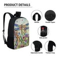 thumbnail image 3 of Xixirimido Dragonfly and Vintage Flowers Pattern 3 Pcs Kids BookBag +Lunch Box + Pencil Bag for Preschool Primary School Bag Backpack Set for Boys Girls, 3 of 4