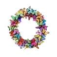 thumbnail image 2 of Butterfly Flower Wreath 15.7 Inch Artificial Spring Easter Door Wall Decoration for Hotel Restaurant Shop Window Home Decor Reusable 1 Piece, 2 of 6
