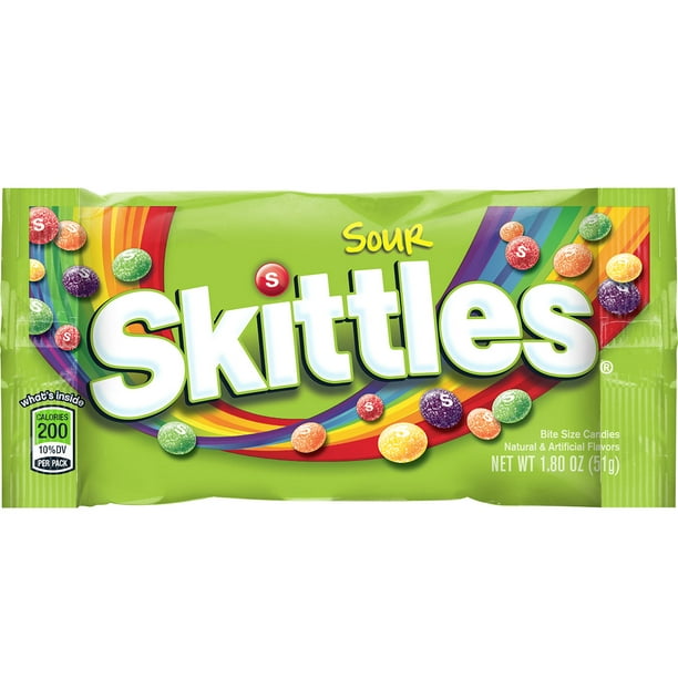Skittles Sour Candy Single Pack 1 8 Ounce Walmart Com Walmart Com