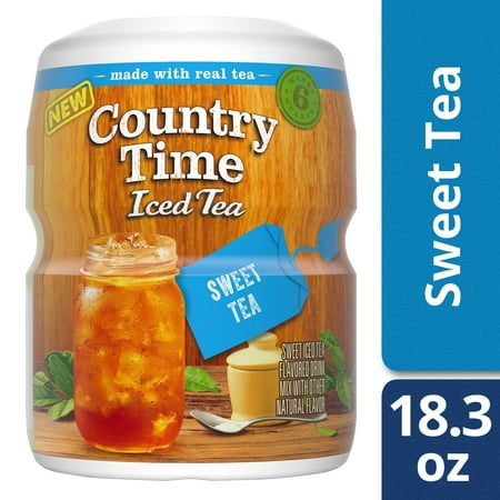 (3 Pack) Country Time Sugar-Sweetened Sweet Tea Powdered Soft Drink, 18.3 oz