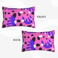 thumbnail image 5 of LNWH Rectangle Pillow Cover, Pink Funny Dot Doodle Cushion Covers Pillowcase for Couch Bedroom Sofa, 20"x30", 5 of 7