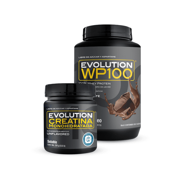 Combo Evolution Proteína WP100 Chocolate 1400 g + Creatina 250 g