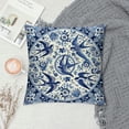 thumbnail image 2 of Leisuo Chinoiserie Blue And White Porcelain Lumbar Throw Pillow Covers Canvas Pillow Case Vintage Chinese Style Oriental Floral Pattern Cushion Covers Farmhouse for Couch Living Room Holiday Decor, 2 of 5
