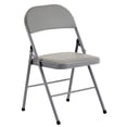 thumbnail image 3 of Tcbosik Folding Chairs Set of 6, Indoor Outdoor PVC Chair,  Stackable Guest Chair for Home Office, Event, Wedding Party, Picnic, Dining, Gray, 3 of 9
