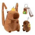 thumbnail image 1 of Bonita Mochila Felpa Forma Capibara Para Niños Nueva Xtellar cafe, 1 of 4