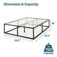 thumbnail image 4 of Zinus Joseph 18" Metal Platform Bed Frame, Queen, 4 of 8