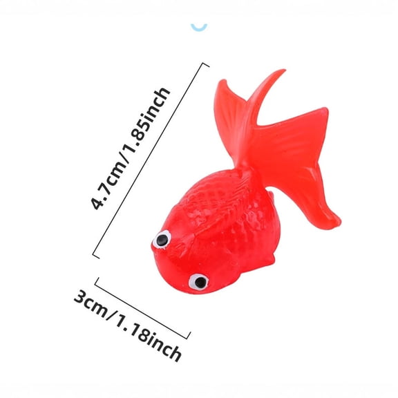 Realistic Rubber Floating Goldfish Toy for Aquarium Decoration and Pet Interaction Mixed Color 3 Inch Soft Tpr Simulated Fish for Indoor Water Play and Fish Tank Ornament