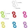 thumbnail image 3 of NOGIS 1200pcs S Clips for Rubber Band Bracelets, Colorful and Transparent Loom Band Clips S Hooks for Loom Bracelets Plastic Loom Bracelet Connectors for DIY Craft Making, 3 of 7