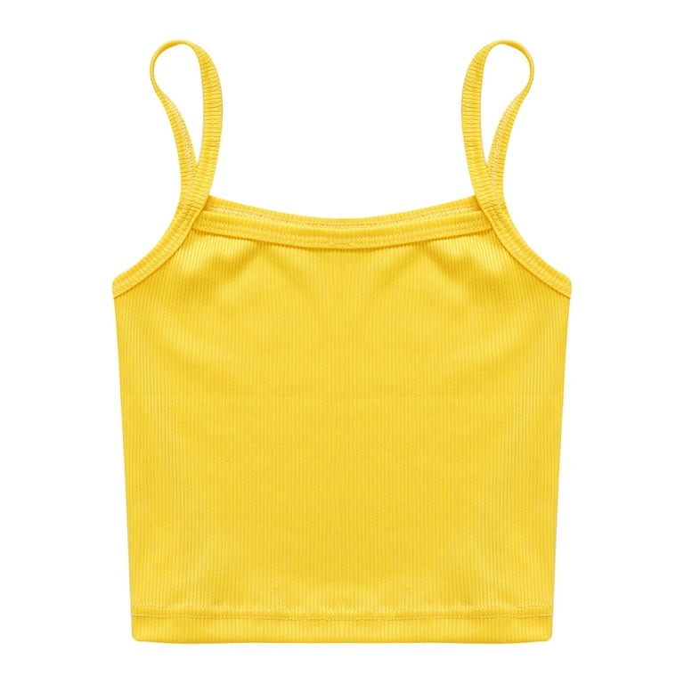 CHICTRY Girls Spaghetti Straps Tank Top Basic Sports Crop CHICTRY Girls Spaghetti Straps Tank Top Basic Sports Crop