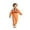Orange, variant on Krdevn Kids Halloween Crew Neck One Piece Jumpsuit Unisex Classic Jack O Lantern Face Embroidery Cosplay Onesie with Sleeves and Ankles 0-6 Months,Orange