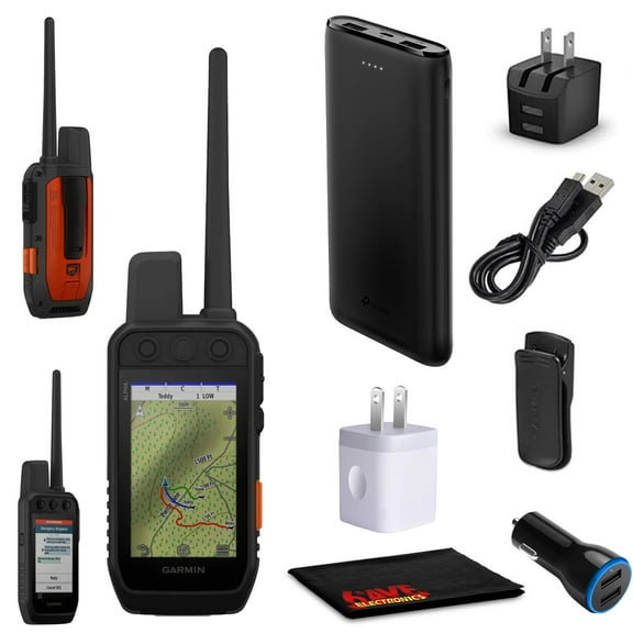 Garmin Alpha 300i Handheld Advanced Dog Tracking and Training System with inReach Satellite Communication Technology for Hunting Adventure Bundle with Portable Charger and More