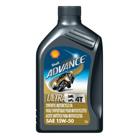 SHELL ADVANCE 4T ULTRA 15W-50 SYNTHETIC MOTORCYCLE OIL ,1 (Best Motorcycle Oil Brand)