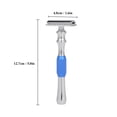 thumbnail image 3 of Amdohai Double Edge Safety Razor Stainless Steel Manual Shaving Razor Long Handle Traditional Razor, 3 of 7