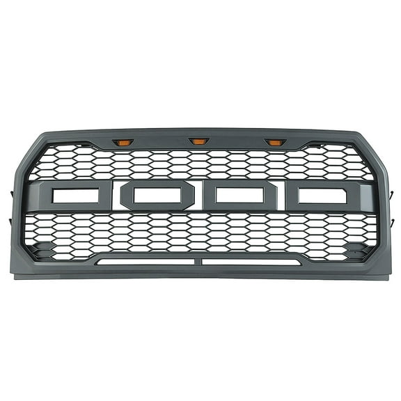Ikon Motorsports Grille - Fits 15-17 Ford F150 Raptor Style Front Bumper Grille Hood Mesh Replacement ABS