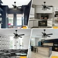 thumbnail image 3 of Oaks Aura 52" Reversible Crystal Ceiling Fan Remote 6-Speed DC Motor Ceiling Lighting, 3 of 8